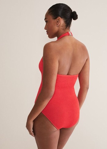 Phase Eight Red Halterneck Swimwear Coral USA | 1694035-ZH